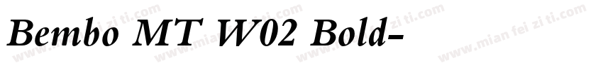 Bembo MT W02 Bold字体转换